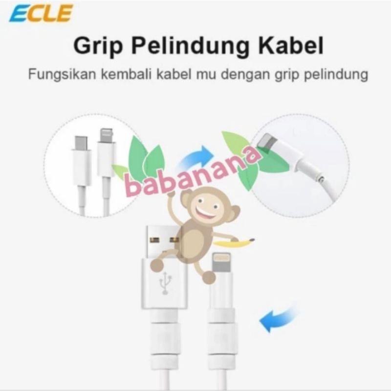 ECLE pelindung kabel iphone data apple protector shield charger usb