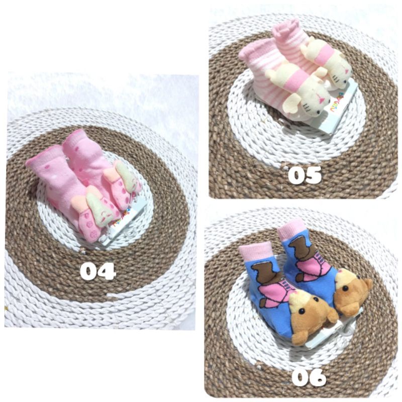 Kaos Kaki Bayi Prewalker korea , Kaos Kaki Korea Bayi 3D Rattle