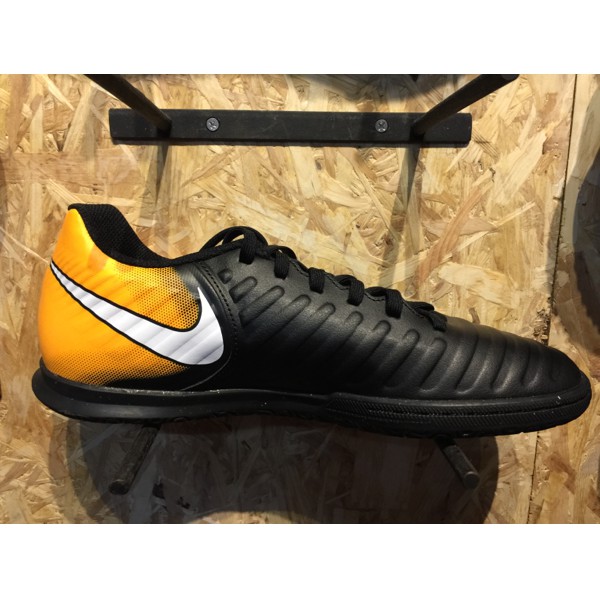 Sepatu futsal nike original Tiempo Rio 4 Black-orange new 2017