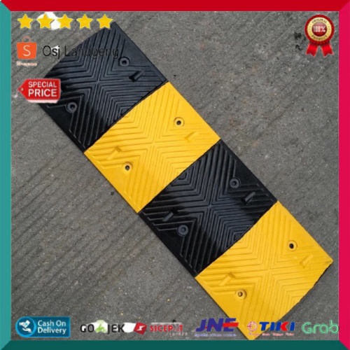 Premium Rubber Speed Hump - Polisi Tidur Karet 1 Meter Murah