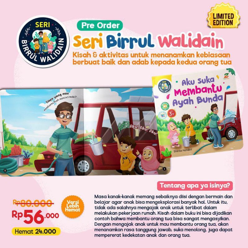 READY - Seri Birrul Walidain versi ekonomis (isi 4 buku) Buku Anak Balita-4