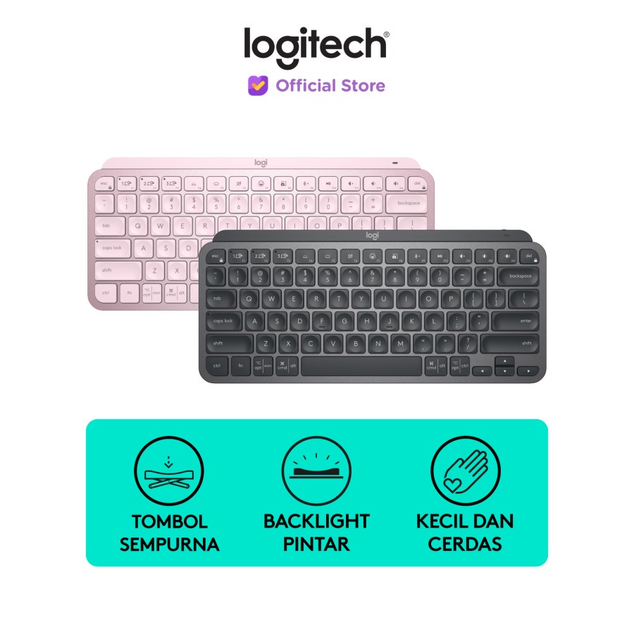 Logitech MX Keys Mini Keyboard Wireless Bluetooth Backlit