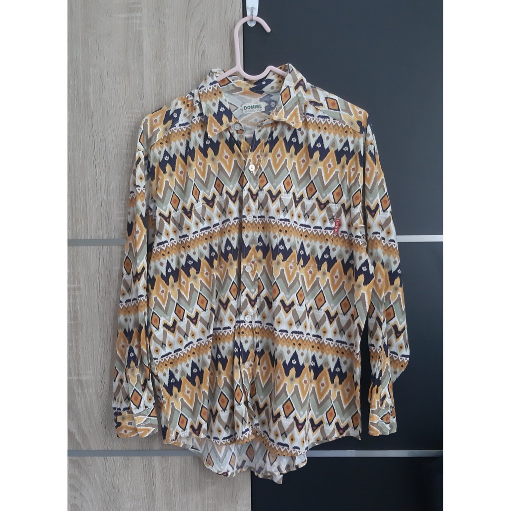 Kemeja Retro Hippie Psychedelic Woodstock Preloved