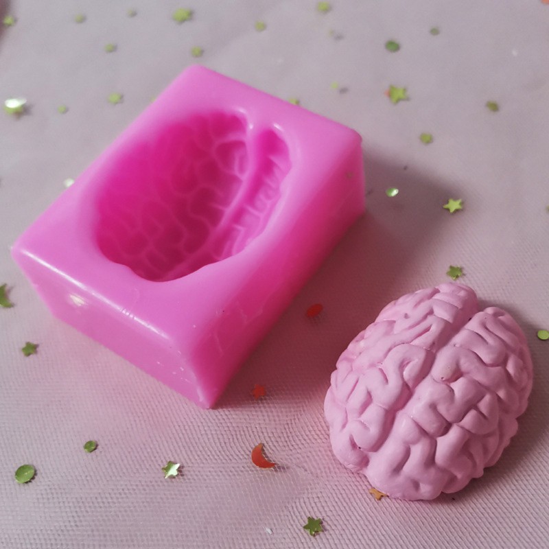 Cetakan Resin Epoksi Cerebrum Handmade Diy Bentuk Kepala Otak Bahan Silikon Untuk Seni Kerajinan