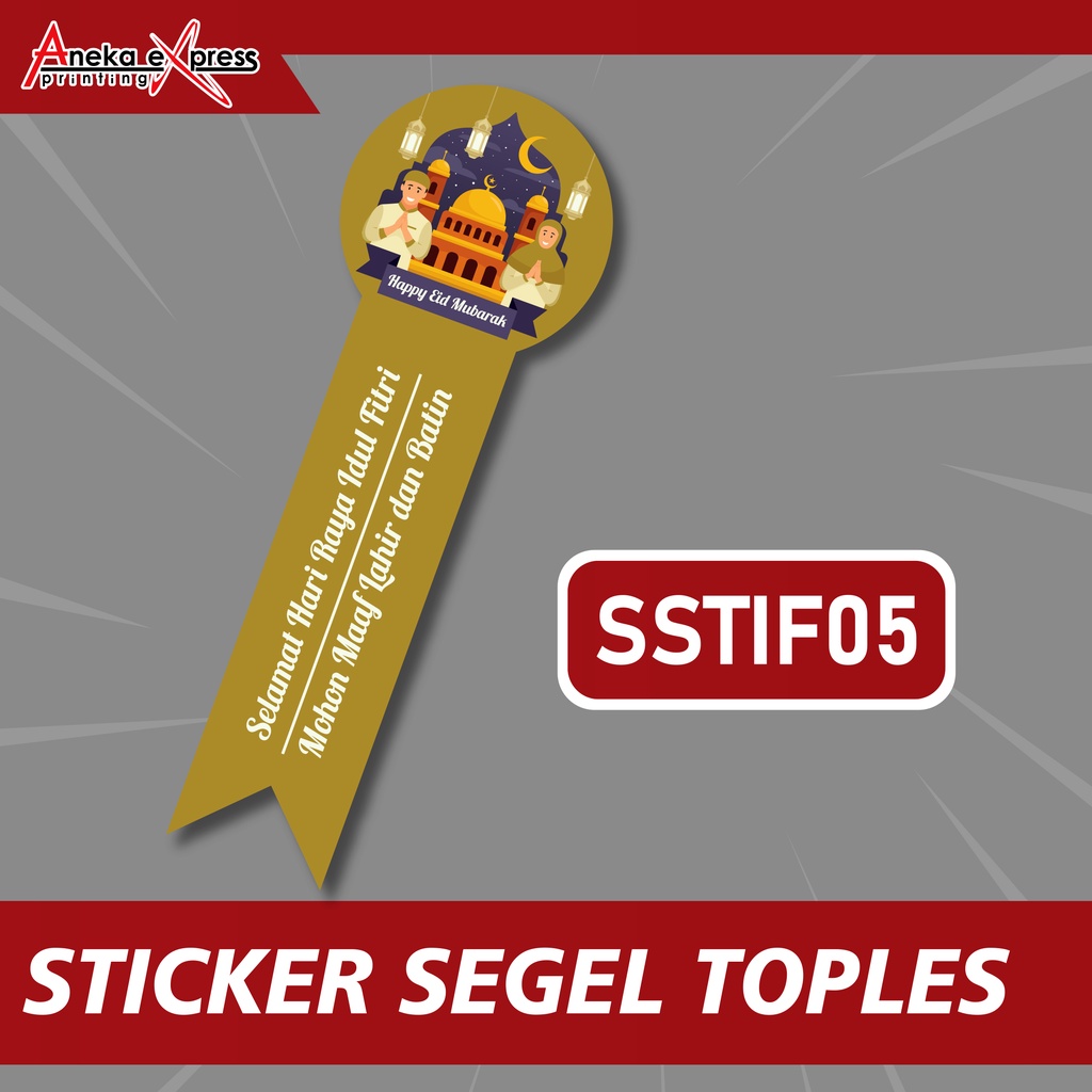 Stiker Segel | Sticker Toples | Stiker Lebaran Idul Fitri | Stiker Kemasan | Sticker Hampers-SSTIF05