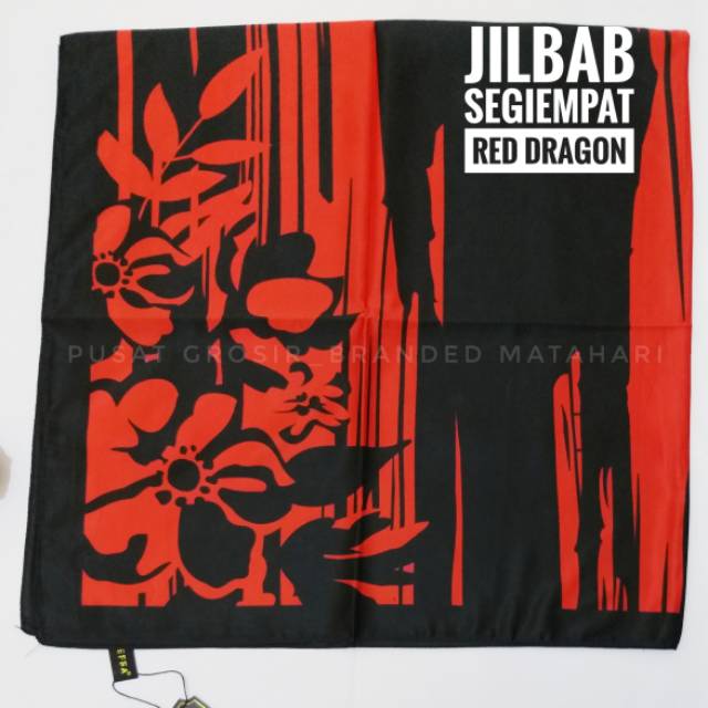 PROMO JILBAB SEGIEMPAT RED DRAGON