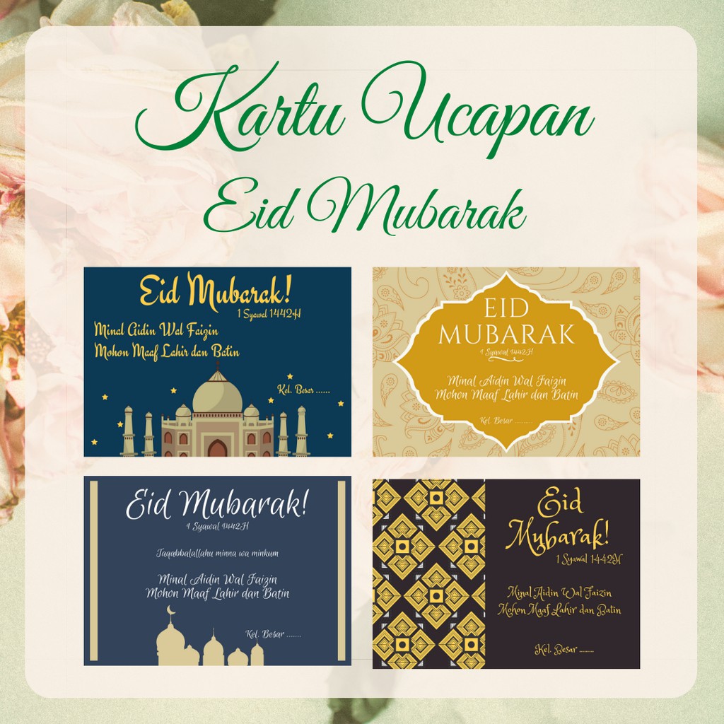 

[15x10cm] KARTU EID MUBARAK LEBARAN HARI RAYA IDUL FITRI PARCEL HAMPERS CUSTOM