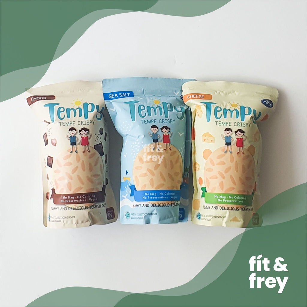 ABE FOOD Tempy 70g - Tempe Crispy - Snack Sehat - Cemilan Anak NO MSG - Keripik Tempe - Makanan Ringan