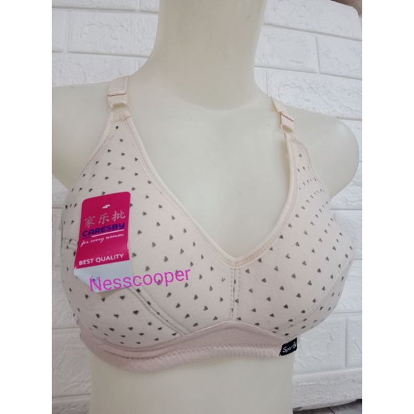 BH JUMBO SPORT BRA TANPA KAWAT TANPA BUSA MURAH POKADOT BINTIK (bh caresby bintik)