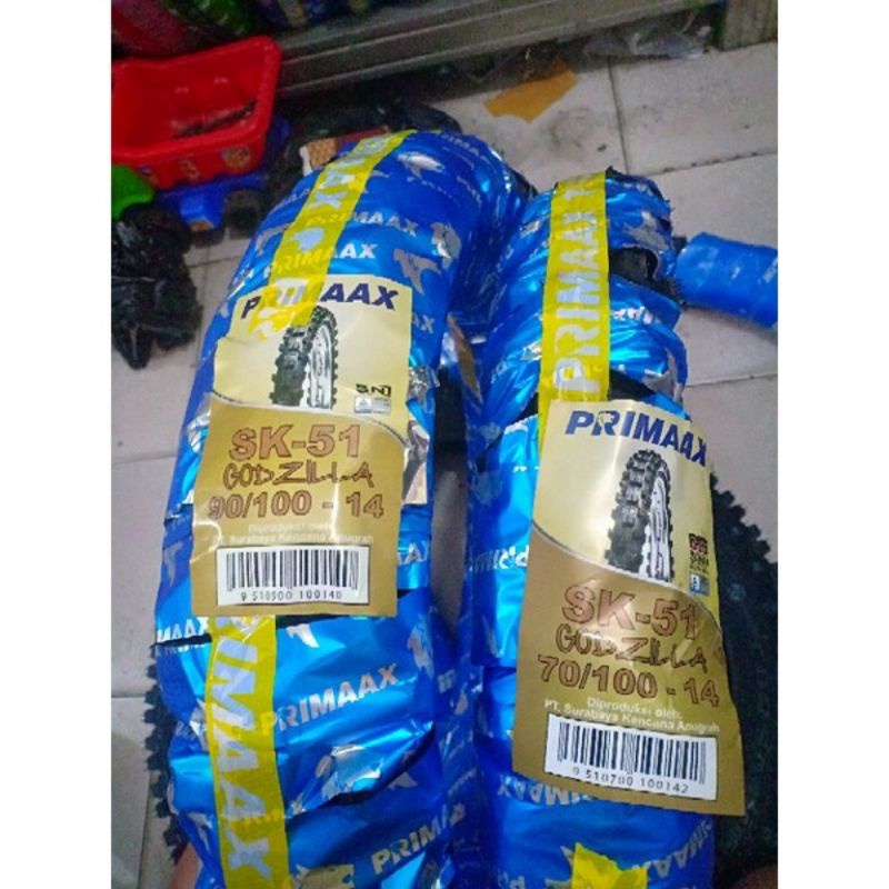 ban primaax godzilla sk-51 ring 14 sepasang 70/100-14 - 90/100-14 ban cross/trail