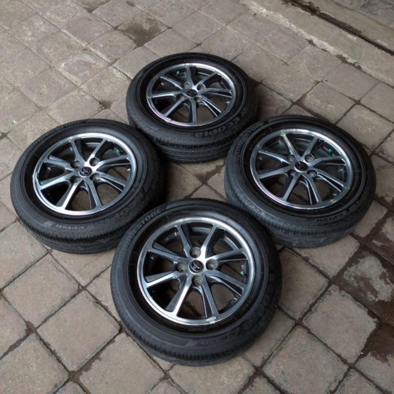 VELG SECOND MOBIL OEM CALYA RING 14+ BAN BRIDGESTONE BISA BUAT AGYA AYLA SIGRA SIRION