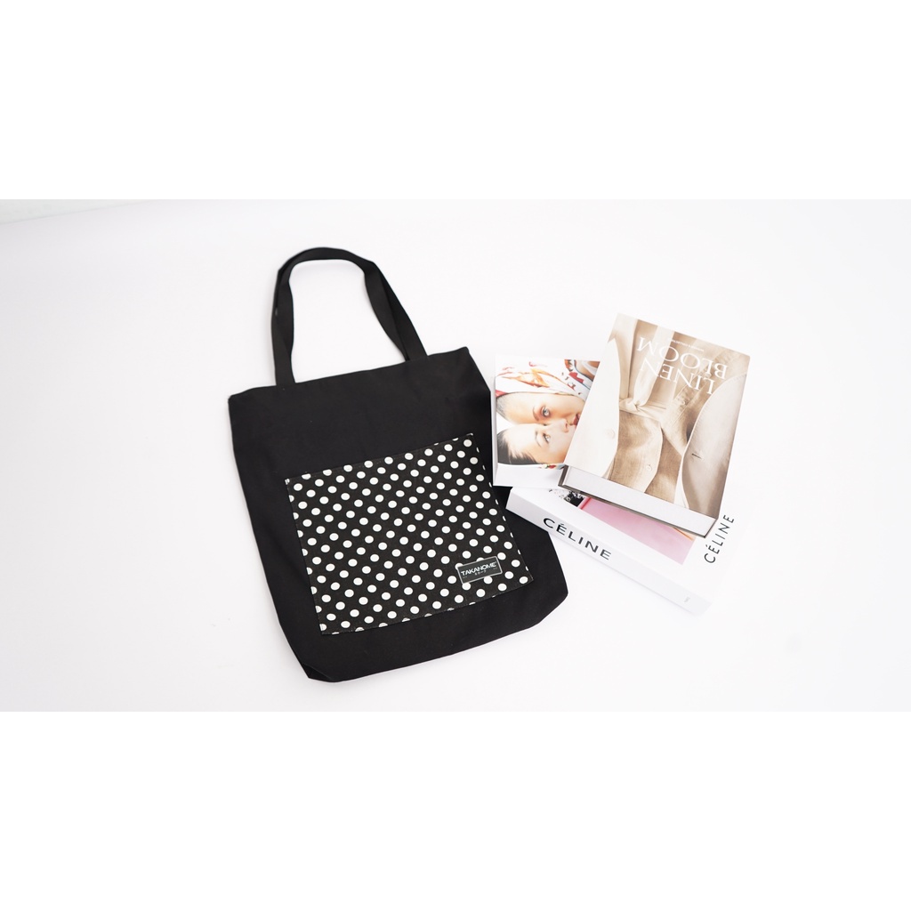 Tote Bag Takanome Polkadot - Totebag Kanvas Premium