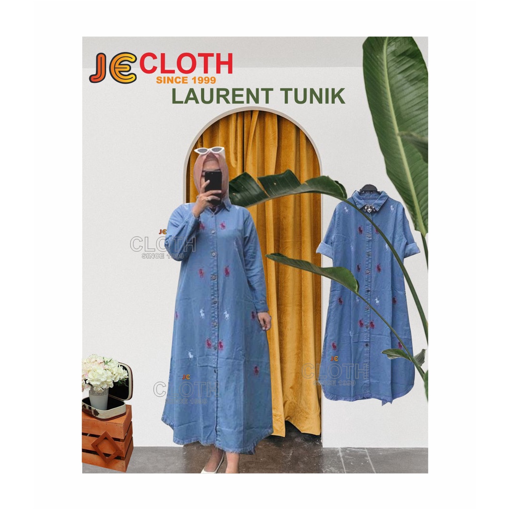 Lauren Rawis BIGSIZE  /LONGDRESS LONG TUNIK / LAUREN DRESS JEAN RAWIS GAMIS BUSUI