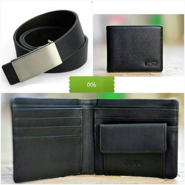 [PROMO] 1 Set Ikat Pinggang + Dompet Kulit Pria - Impor/Belt + Wallet