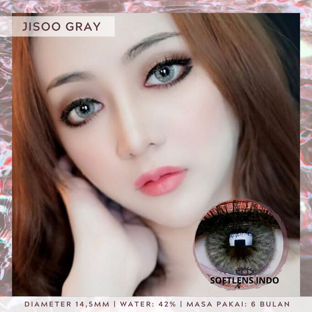 Softlens JIsoo Gray Brown Normal Minus Dreamcolor 14.5mm lensa kontk soflen