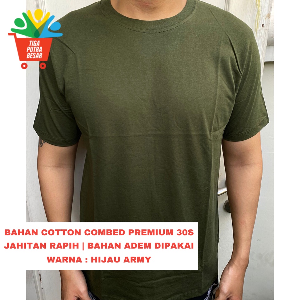 KAOS POLOS PREMIUM 100% KATUN COMBED 30S BERKUALITAS