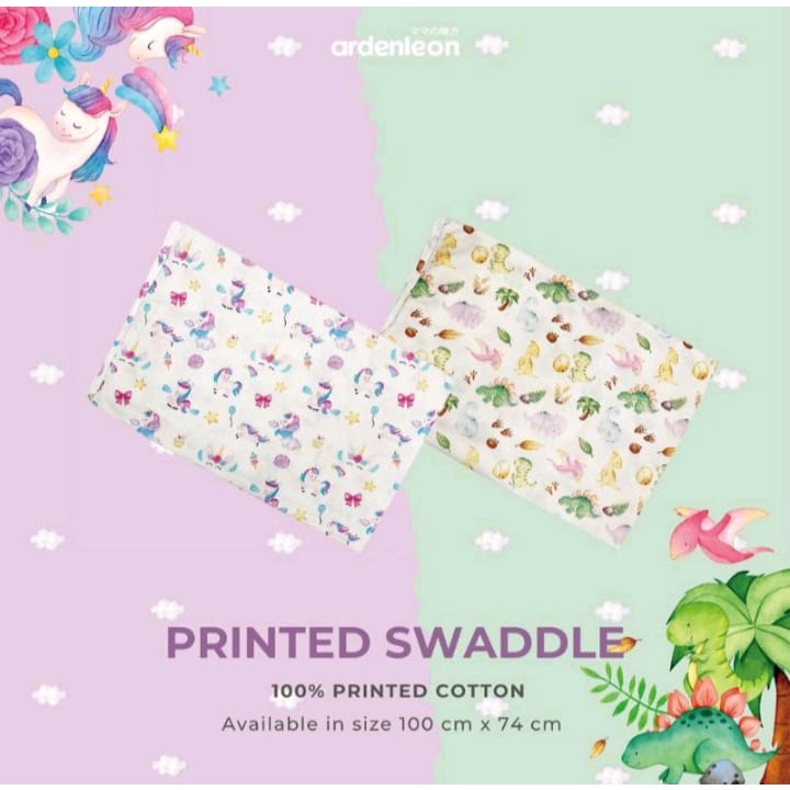 ArdenLeon Baby Swaddle Printed Swaddle / Arden Leon Bedong Bayi Motif