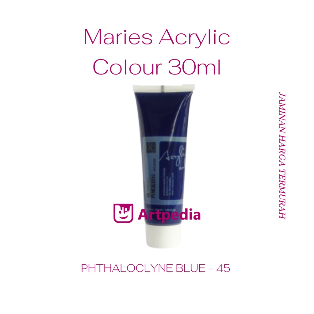 

Maries - Phthalo Blue / Maries Acrylic Paint 30ML (Cat Akrilik) Warna Phthalo Blue