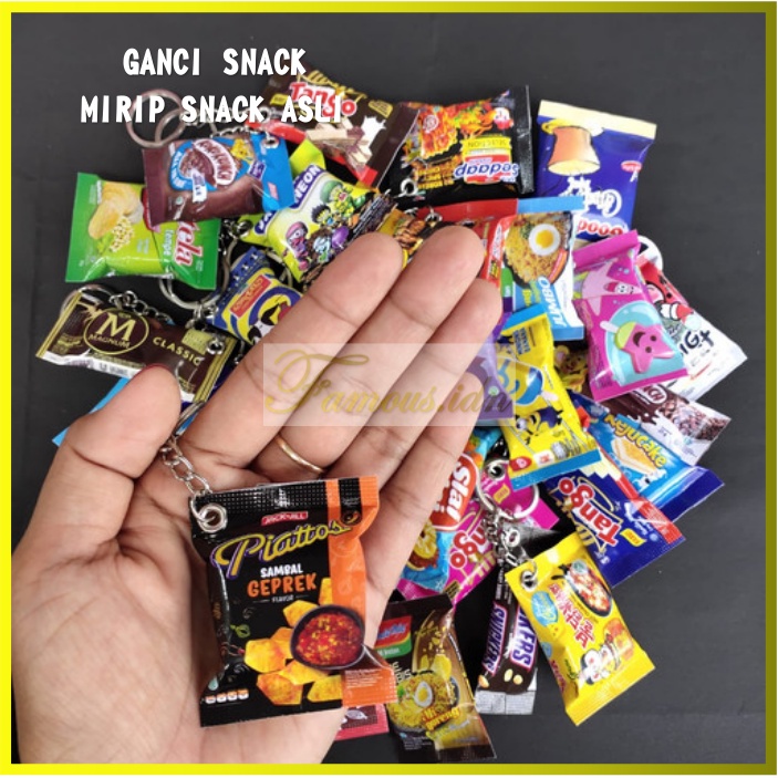 FMS Gantungan Kunci Snack Motor Mobil Custom Unik Anime BTS Lucu Ganci Snack Nct Akrilik Boneka Mura