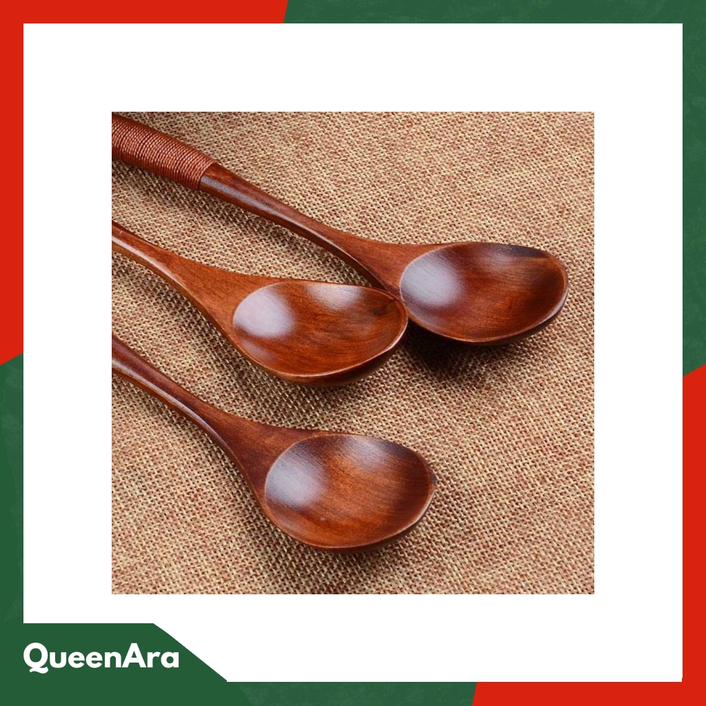 Novelty Sendok Makan Centong Sayur Bahan Kayu Wooden Spoon - RR-20
