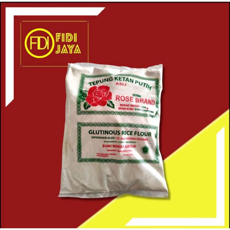 

TEPUNG KETAN PUTIH ASLI MURNI ROSE BRAND 500 GR GRAM