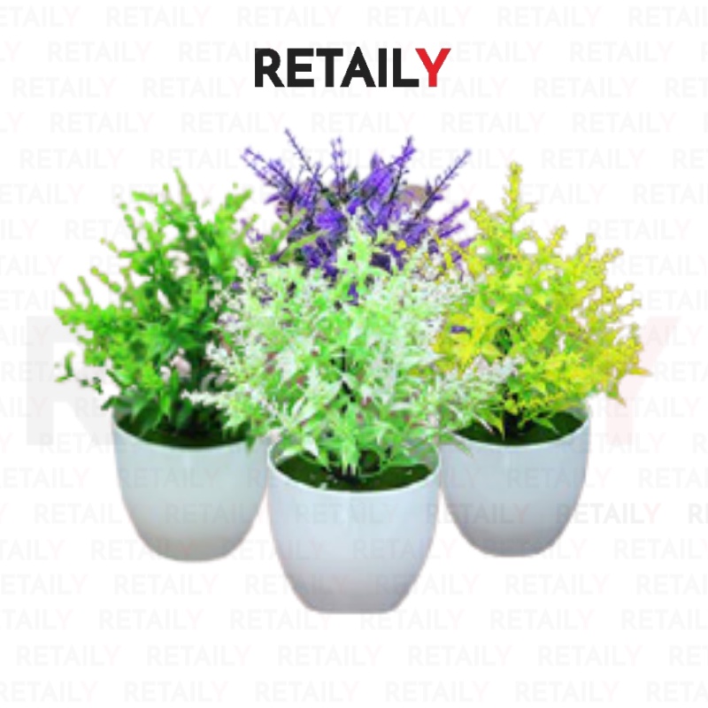 Retaily PT38  Pot Tanaman Hias Bunga Hias Plastik Ornamen Pot Bongsai Artificial Flower Decoration