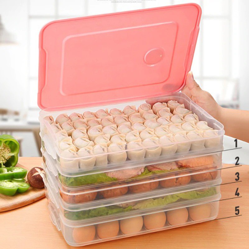 Grab Medan Kotak Kontainer Makanan Kulkas Kitchen Storage Food Box - RFS48 - Transparent