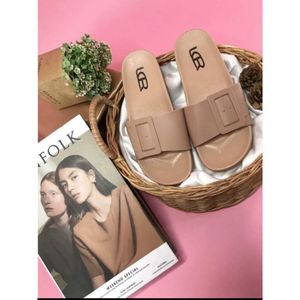 Sandal Slop Gesper Morego 3289W -1/Gesper LCR 2088-1-Mocca LCR