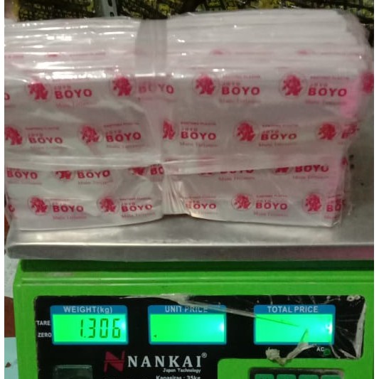 Terpercaya !!!!!!!!! Plastik Boyo 1/2kg03 (11x22) isi 100pcs/pack
