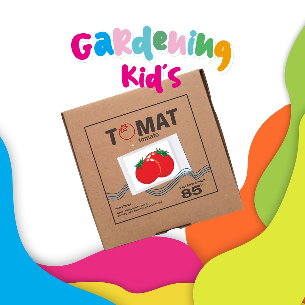 Paket Langsung Tanam - Gardening Kit for Kids - Benih Tomat Merah Manis Red Sweet Tomatoes - Kids Activity - Edukasi untuk Anak