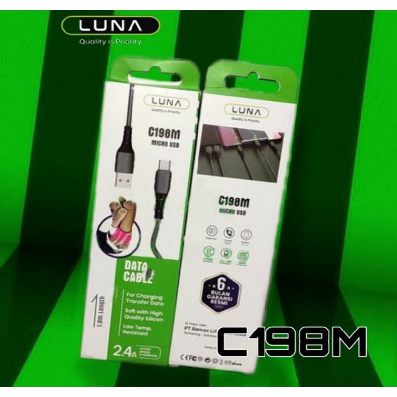 Kabel Data Micro Luna Fast Charging 2.4A | Luna C198M