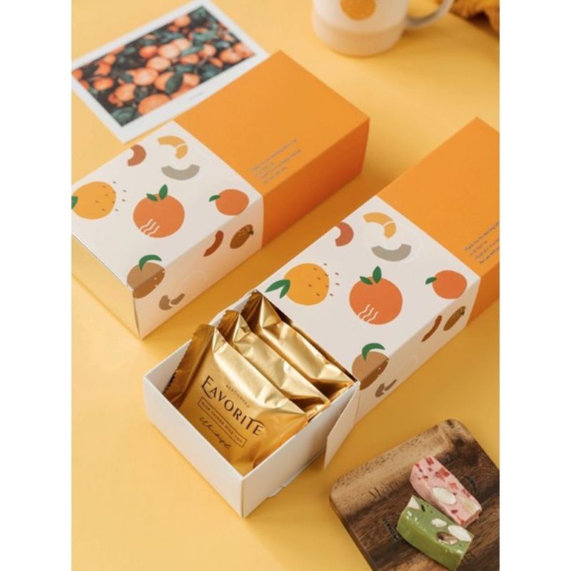 BOX COOKIES NASTAR KOTAK KUE CANTIK HADIAH KUE ORANGE BK33