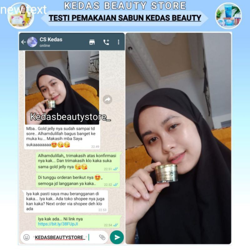 [READY]KEDAS BEAUTY GOLD JELLY 10 GRAM / CREAM GLOWING