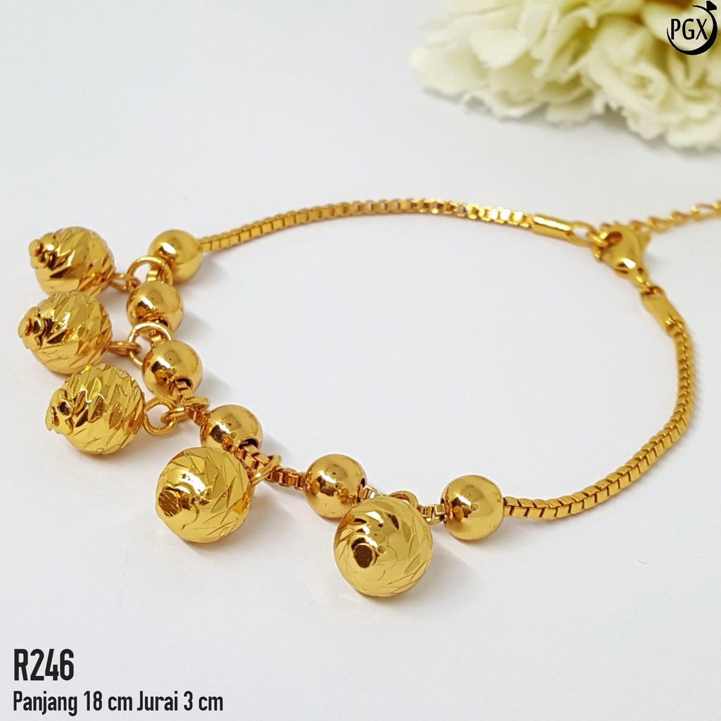 PGX Gelang Tangan Xuping Wanita Perhiasan Lapis Emas Aksesoris Fashion Premium - R246