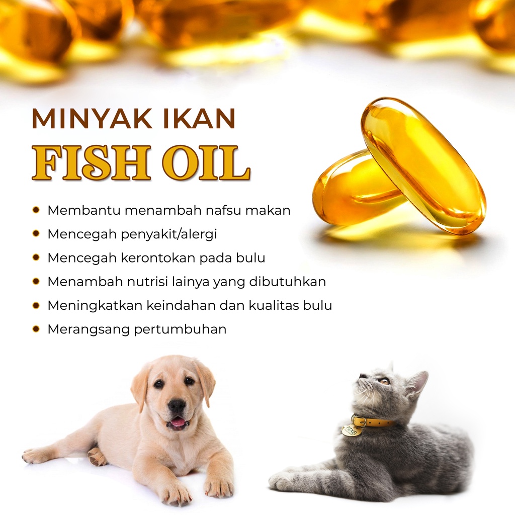 Minyak Ikan Vitamin Anjing dan Kucing