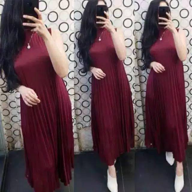 [Fashion Muslim] LONG DRESS PLIKET kuntung | maxy | lengan kuntung