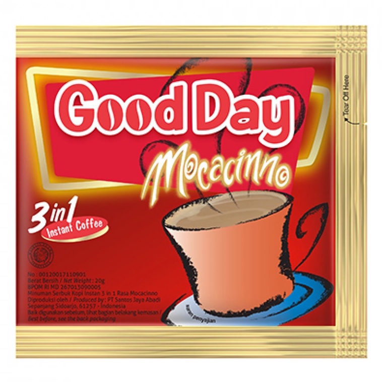 Good Day Kopi 3 in 1 Moccacinno Coffee [20 g] / kopi instan good day