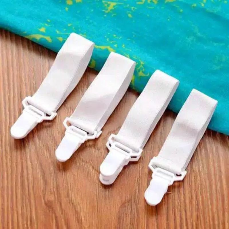 Sheet Grippers Tali Karet Pengait Sprei Kasur 4Pcs