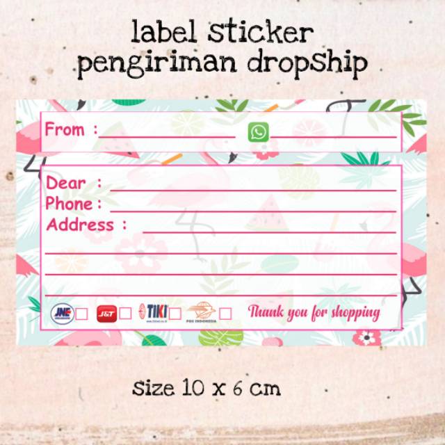 

Label sticker pengiriman