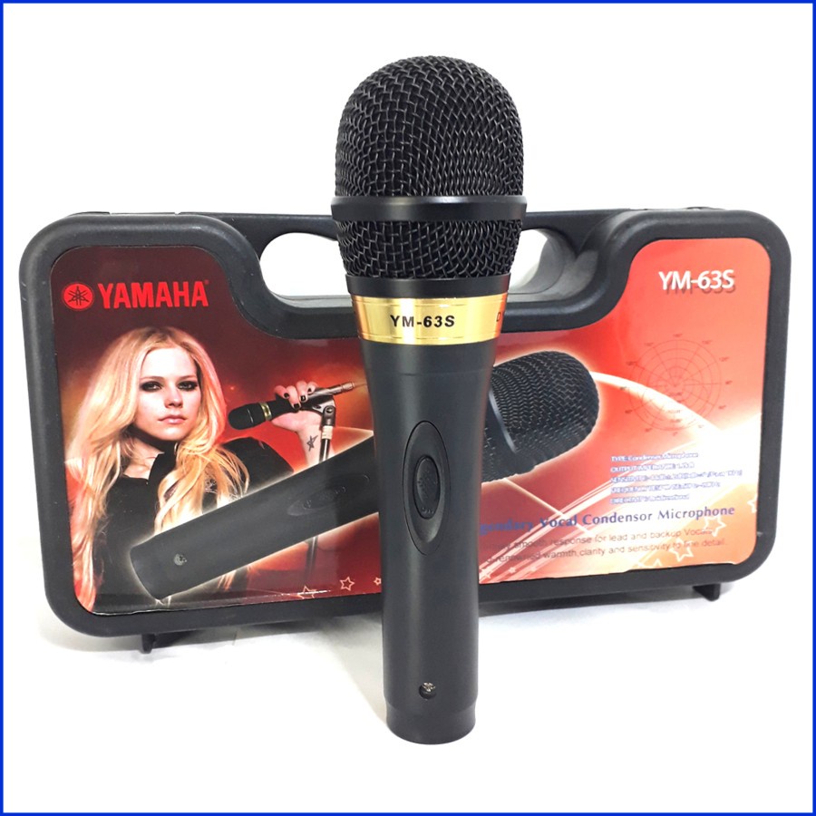 Mic Karaoke Yamaha Microphone YM-63S Mikrofon Kabel