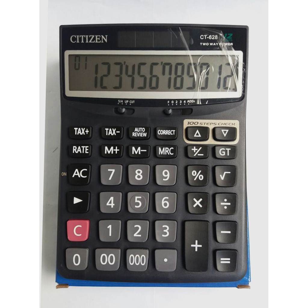 KALKULATOR CITIZEN CT 628 / calculator  12 DIGIT / UKURAN BESAR / HARGA GROSIR - Mr