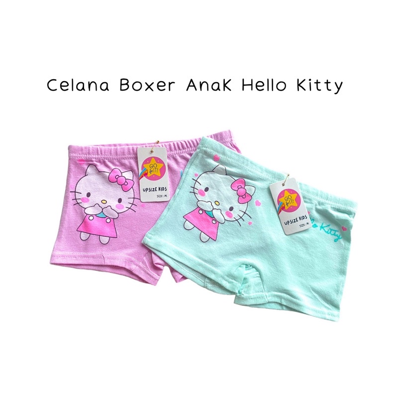 Termurah Pakaian CD Celana Dalam Boxer Anak Perempuan 2-10 Th Hello Kitty / CD Boxer Anak Hellokitty