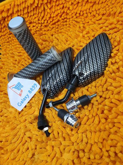 Spion Yamaha Jupiter Mini Karbon + Jalu Stang + Handgrip Karbon Kitaco