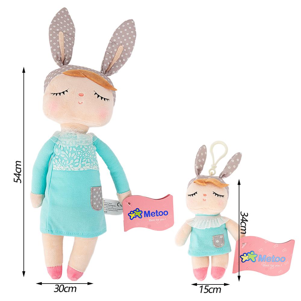 Timekey 2pcs Metoo Angela Boneka Plush Kelinci Lucu Untuk Anak Perempuan G5V9