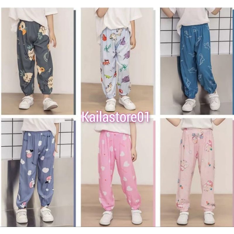 Celana Jogger Anak Anak Motif Random Ukuran S-XXL