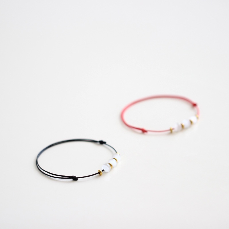 Gelang Tali Merah Hias Kristal Opal Buatan Gaya Jepang Korea Untuk Wanita 48
