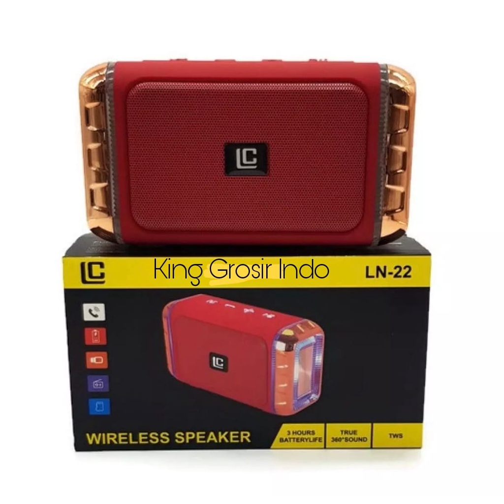 Speaker Bluetooth LN-22 Portable Wireless Speaker LED LN22