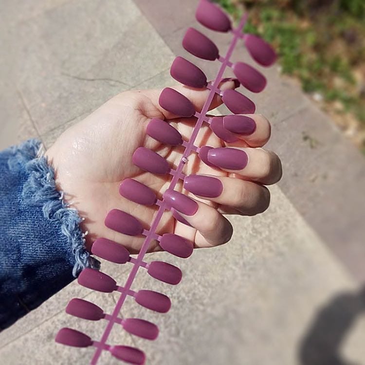 KUKU PALSU MENGKILAP 24 PCS MUIRAH/MENUTUP PENUH KUKU