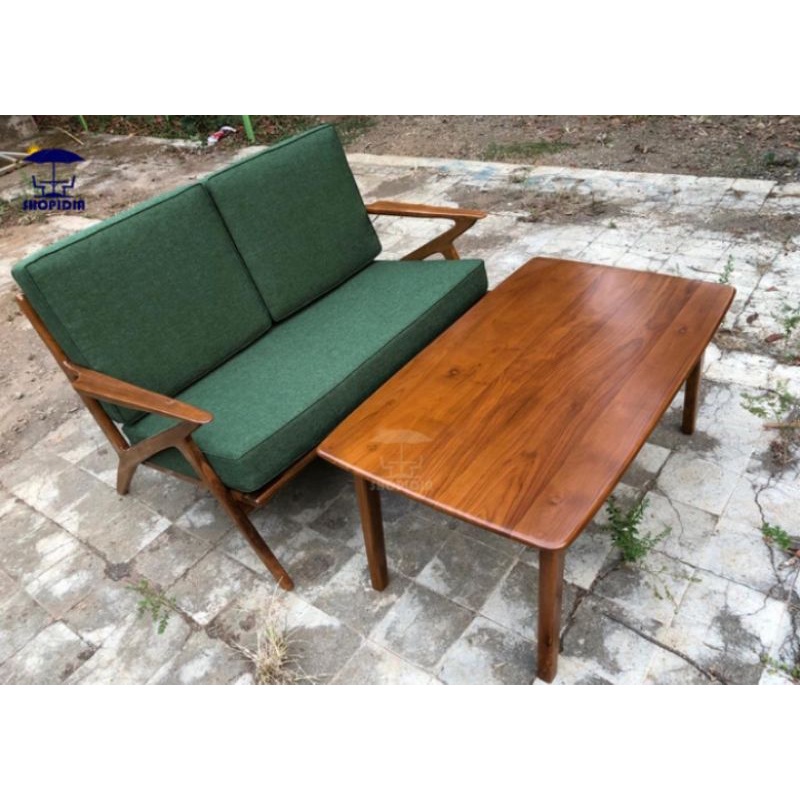 Kursi Sofa Meja Cafe Mid Century Kayu Jati
