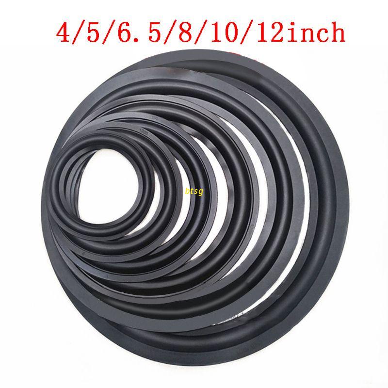 btsg 4/5/6.5/8/10/12&quot; Elastic Rubber Ring Speaker Surround Repair Foam Woofer Edge